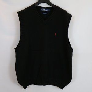 Vintage Polo by Ralph Lauren Black Sweater Vest